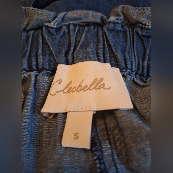 CLEOBELLA Joplin Belted shorts Ruffle Waist Chambray Womens Size S - Picture 2 of 7